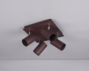Plafoniera a 4 luci serie Marley, colore ruggine, 4xGU10 (Trio Lighting 802430424) - Product Image 3