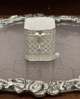 Nouveaux Designs gravés à la main, boîte carrée en argent allemand avec serrure pour bijoux, boîte cadeau pour la maison