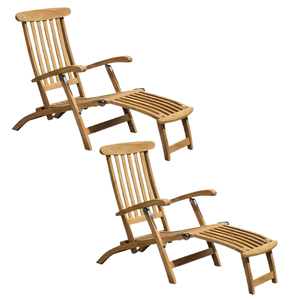 Chaises longues en bois au design simple et moderne Chaise longue pour piscine extérieure et plage Costumiz Produit et design - Product Image 2