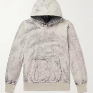 2024 sudaderas con capucha de moda en blanco lavado con ácido hombres de alta calidad 100% algodón polar 380gsm invierno personalizado impreso Sudadera con capucha - Product Image 3