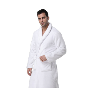 Haute qualité 100% polaire tissu col châle peignoir épais léger vêtements de nuit chaud doux moelleux vêtements de nuit robe pour hommes - Product Image 6
