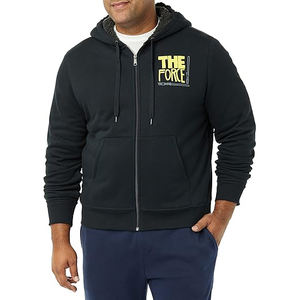 Sudadera con capucha unisex con cremallera, corte holgado y drapeado, tejido transpirable, retención térmica estable, en venta. - Product Image 6