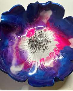 Handmade Look Epoxy Resin Bowls Round Home Decor <b>Kitchen</b> & Tabletop Dinnerware <b>Decorative</b> <b>Item</b> - Product Image 4