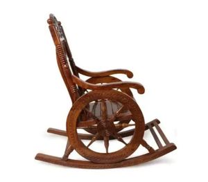 เก้าอี้โยกไม้สำหรับตกแต่งห้องนั่งเล่นทำจากไม้ดีไซน์ใหม่สำหรับตกแต่งบ้าน - Product Image 2