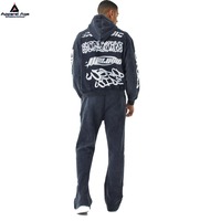 Nuevo Conjunto Deportivo de Hombre Estilo Hip Hop, Sudadera con Capucha y Pantalones de Felpa con Estampado 3D de Salpicaduras de Tinta, Venta al Por Mayor