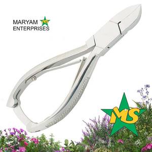 Pinces à ongles à lame incurvée en acier avec poignée imprimée pour le soin des ongles des orteils Ressort de baril - Product Image 5