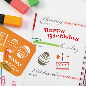 Pochoirs d'anniversaire en plastique pour la peinture, le dessin, les loisirs créatifs pour enfants, fournitures artistiques, pochoir durable et réutilisable pour la création de cartes de vœux - Product Image 4