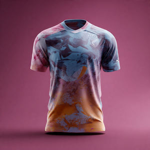 OEM Sublimation Football Jersey Sportswear Training Football Jersey Tops 100% <b>Polyester</b> Training Football Jersey Top - Product Image 5