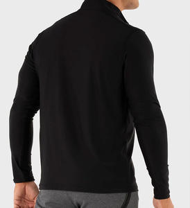 Sudadera Personalizada para Hombre con Cierre de Cremallera de un Cuarto, Ropa Deportiva Elástica con Diseño Deportivo Bordado - Product Image 3