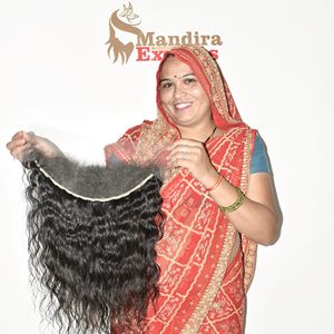 Extensions de cheveux naturels indiens du fournisseur 13*6 HD pour frontale en dentelle, cuticules alignées, ondulations profondes, cheveux humains vierges ondulés - Product Image 4