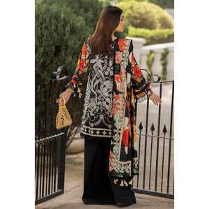 Traje Salwar Kameez de 3 Piezas sin Coser con Rayas Mehsuri, Ropa Étnica India K-52021 Hecho de Algodón y Georgette - Product Image 2