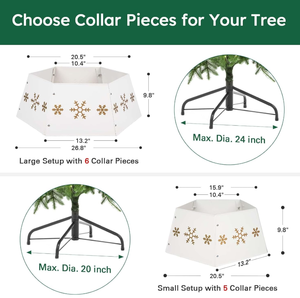 Collar de árbol de Navidad de Metal hecho a mano de latón AK en Base de árbol con acabado blanco para decoración del hogar/Decoración de Navidad - Product Image 3