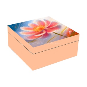 Elegante accesorio laca coral Rosa joyero almacenamiento funcional joyería tendencia caliente artículos de artesanía al por mayor - Product Image 4