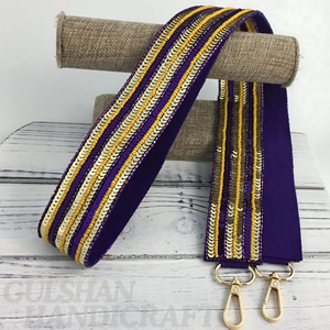 Sangle de remplacement pour sac à main perlé et pailleté élégant Perles et paillettes scintillantes Usage quotidien pour des occasions spéciales en coton - Product Image 4