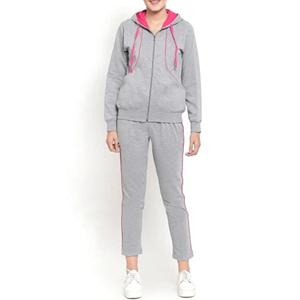 Conjunto personalizado de chándal de algodón para mujer, sudadera informal con capucha y Jogger, ropa deportiva lisa de dos piezas, ropa de salón, venta al por mayor, ropa activa - Product Image 1