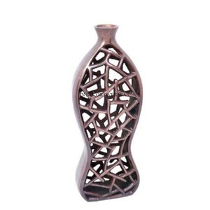 Patrón de moda Llegada Color negro Recubierto en polvo Aspecto atractivo Florero con construcción duradera para un uso prolongado a bajo precio - Product Image 5