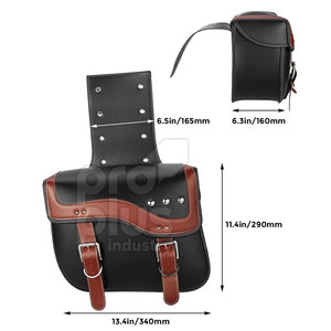 Bolsa de Cuero Clásica Retro de Alta Calidad para Motocicleta con Cierre de Hebilla, Color y Tamaño Personalizables, Servicio OEM/ODM PROPLUS INDUSTRY - Product Image 2