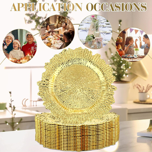 Assiette de présentation vert menthe, parfaite pour les banquets, les fiançailles, les anniversaires, les fêtes, les assiettes de table - Product Image 3