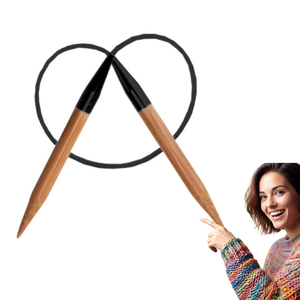 Juego de agujas de tejer circulares de 29 pulgadas para hilo de estambre Juego de regalo con logotipo personalizado con cable de nailon Gancho de ganchillo Rundpinde Strikkepinde - Product Image 6