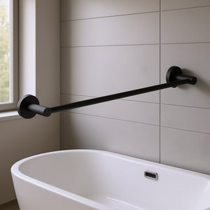 FELCE PLUS Toallero de Pared Negro Mate FP21 45 14, Diseño Recto con Función de Ajuste (52.3x5.6x7.4cm) - Product Image 3