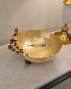 New Arrival Disposable Eco-Friendly Polished Aluminum Metal Gold Plated <b>Bowls</b> <b>for</b> Serving Chocolates <b>Dessert</b> Modern Design - Product Image 4