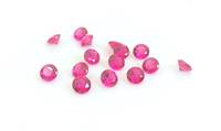 Rubis rouge synthétique, quartz cultivé en laboratoire, pierre précieuse de haute qualité, taille ronde, 6 mm-10 mm, facetté, pierres de 2 carats