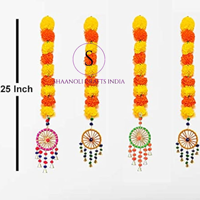 Cordes de souci suspendues de porte de fleur artificielle multicolore indienne avec attrape-rêves décors de mariage décor de balcon suspendu