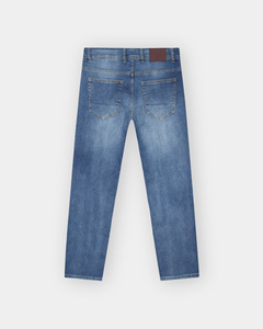 Custom Quality Cotton Embroidery Logo Heavyweight Wide Leg Straight Light Wash Raw Selvedge Breathable Hip Hop Denim Jeans for - Product Image 6