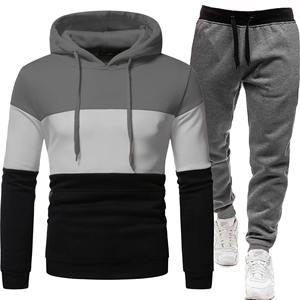 Conjunto de ropa deportiva informal para hombre y mujer, sudadera cálida de invierno, de colores sólidos pantalón de chándal, sudaderas transpirables + pantalón holgado - Product Image 2