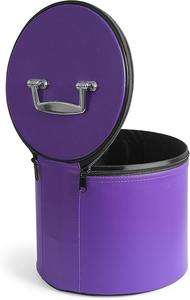 กล่องใส่หมวกฟีซ โลโคป ของสมาคมฟรีเมสัน สีม่วง (ปักตราสัญลักษณ์)  งานปักมือสีเงิน - Product Image 4