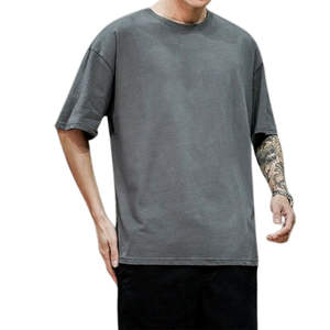 Camisetas de manga corta de alta calidad para hombre, camisetas lisas informales holgadas, pulóver, Tops de verano 100% - Product Image 2