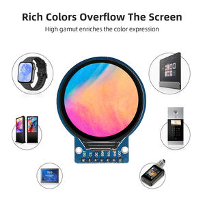 1.28 inç yuvarlak TFT LCD ekran 240x240 çözünürlük GC9A01 denetleyici tam renkli <span class=keywords><strong>4</strong></span> telli SPI arayüzü 7-Pin Modul - Product Image 3