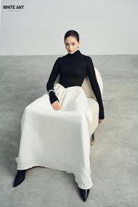 Style formel robe d'été longue Maxi forme Gerda robe de princesse vêtements en tissu écologique pour femmes blanc fabriqué au Vietnam - Product Image 5