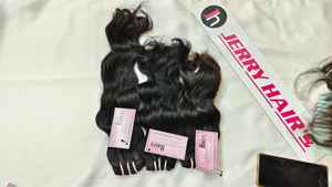 Extensiones de cabello humano sin procesar indio de alta calidad Embalaje personalizado disponible para Drop Shipping Jerry Hair Exports - Product Image 2