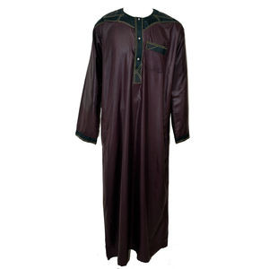 Blanco teñido nueva ropa informal Dubai Thobe con bolsillos árabe musulmán Thobe / Thawb ropa islámica fábrica Venta Directa Thobes - Product Image 6