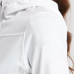 เสื้อฮู้ดผู้หญิงผ้าฝ้ายแท้ 100% ระบายอากาศได้ดี สีพื้น ปักโลโก้ด้านหน้าได้ตามสั่ง คุณภาพสูง ทนทาน ขายส่งสำหรับฤดูหนาว - Product Image 4