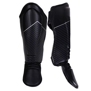 Protège-tibia professionnel personnalisé en cuir nylon de haute qualité Muay Thai Kick Boxing Instrat Protège-tibia Vente en gros - Product Image 4