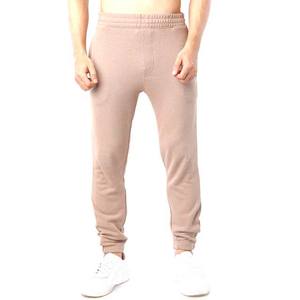 Pantalon de survêtement décontracté pour homme, de haute qualité, 100% coton, confortable, taille mi-haute, motif double droit, jambe large, léger - Product Image 1