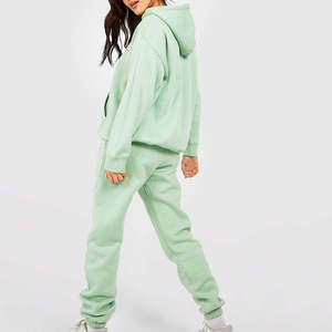 Ensemble de jogging en coton, sweat-shirts à capuche unis, survêtement, tenue de jogging, ensemble de jogging pour femmes, sweat-shirts à capuche purs - Product Image 5