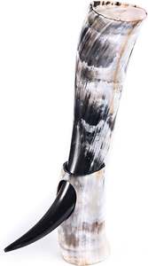 Corne à boire de style animal poli Shofar Fusion d'échos nordiques authentiques dernier article décoratif inspiré des nordiques respectueux de l'environnement - Product Image 6