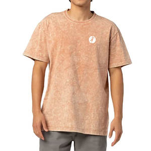 T-shirt Confortable à Manches Courtes en Maille, Coupe Slim, Effet Délavé, Respirant, Séchage Rapide, 220g, Taille Personnalisée, Coton Polyester de Haute Qualité - Product Image 2