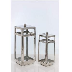 Europeo al aire libre Halloween 2 piezas hierro negro color linterna vidrio soporte tipo Metal para decoración del hogar - Product Image 2