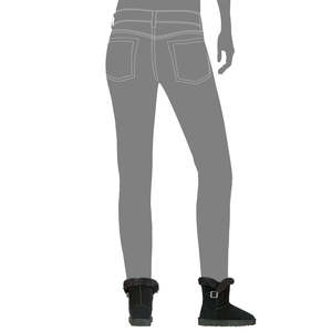 Stivaletti Invernali da Donna Style Co Tiny 2 a Metà Polpaccio, Punta Quadrata, con Rialzo, Neri, Taglia 5 M, in Pelle PU e Pelle di Pecora per l'Autunno - Product Image 3