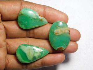 3pcs Chrysoprase Cabochons Natural Precious Gemstone Lot for Jewelry Making 87Cts - Product Image 6