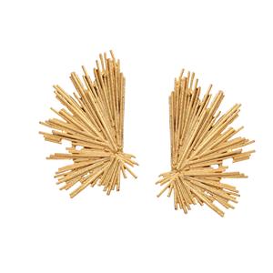 Pendientes de Botón Abstractos de Plata de Ley 925 Chapados en Oro, Bonitos para Bodas, Fiestas, Aniversarios y Regalos para Mujer - Product Image 2