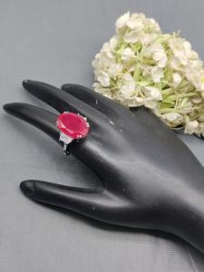 Anillo de Dedo Clásico de Latón con Baño de Rodio y Circonita, SKU-5965 E4 - Product Image 2