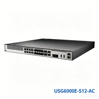 USG6000E S12 AC, Firewall de Seguridad Empresarial de Última Generación, Rendimiento de 20 Gbps, 8 Puertos RJ45, 4 Puertos Combinados GE, VPN Avanzada