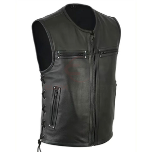 Chaleco de Cuero para Hombre sin Mangas, Transpirable, Impermeable, Ecológico, Diseño Personalizado, Moda 2025, Precio Razonable, MOQ Bajo - Product Image 2