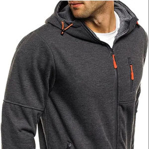 Veste à capuche zippée personnalisée sweats en coton éponge française vierge fermeture éclair complète vintage lavage à l'acide sweats à capuche en détresse pour hommes - Product Image 2