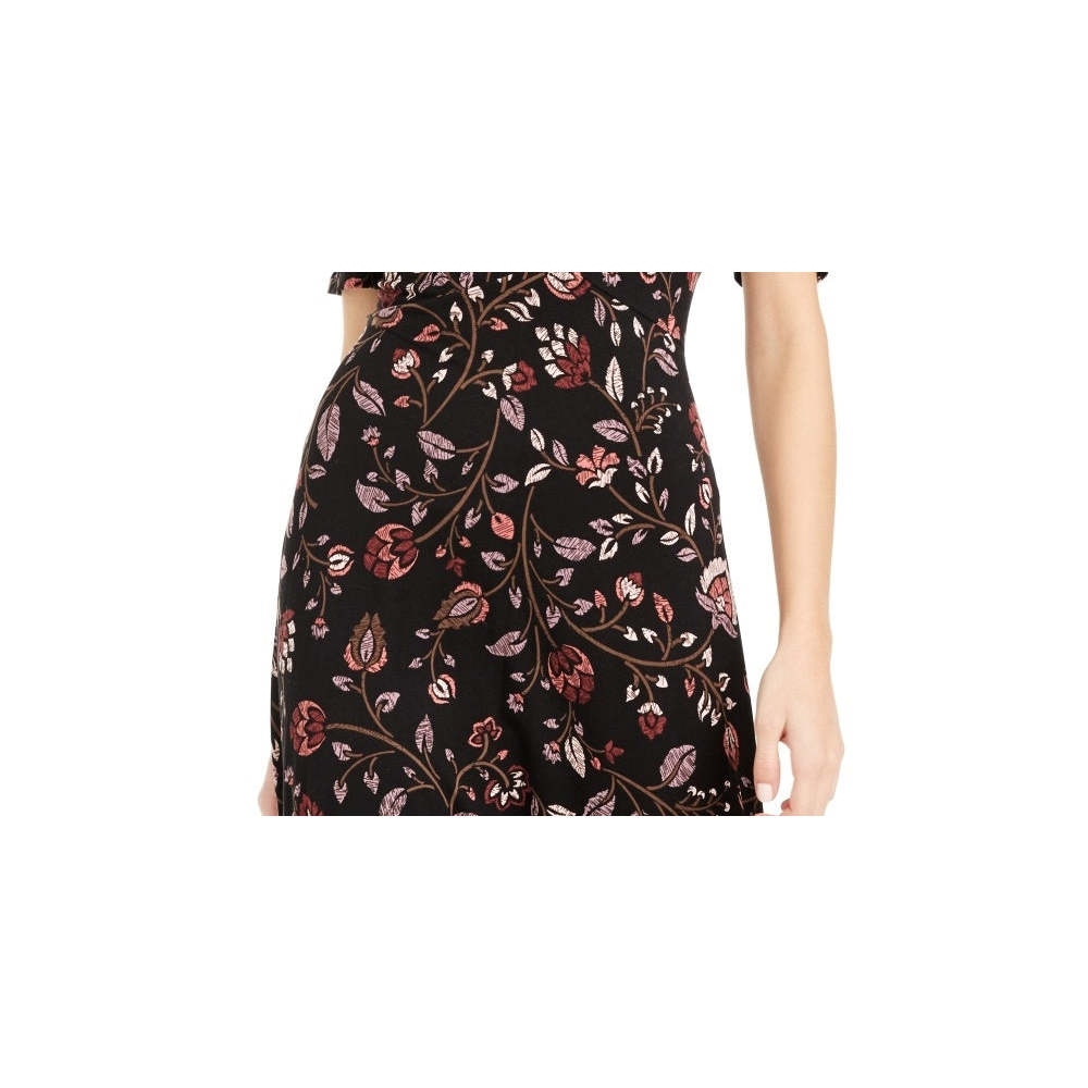 thea black embroidered mini dress Spindle B Dress – ACDC RAG